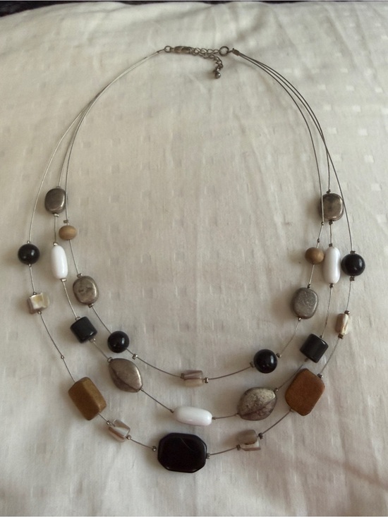 Jewelry - Multi-Strand Neutral Bead Necklace - Unbranded